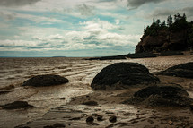 Tide coming in on the floor of the Bay of Fundy (where the tide rises 40 feet in about 7 hours)