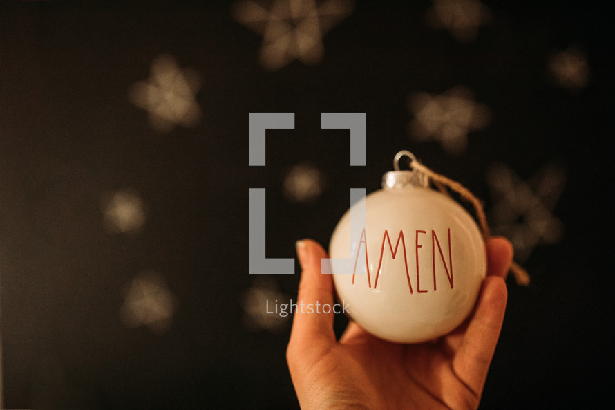 Amen Christmas ornament 