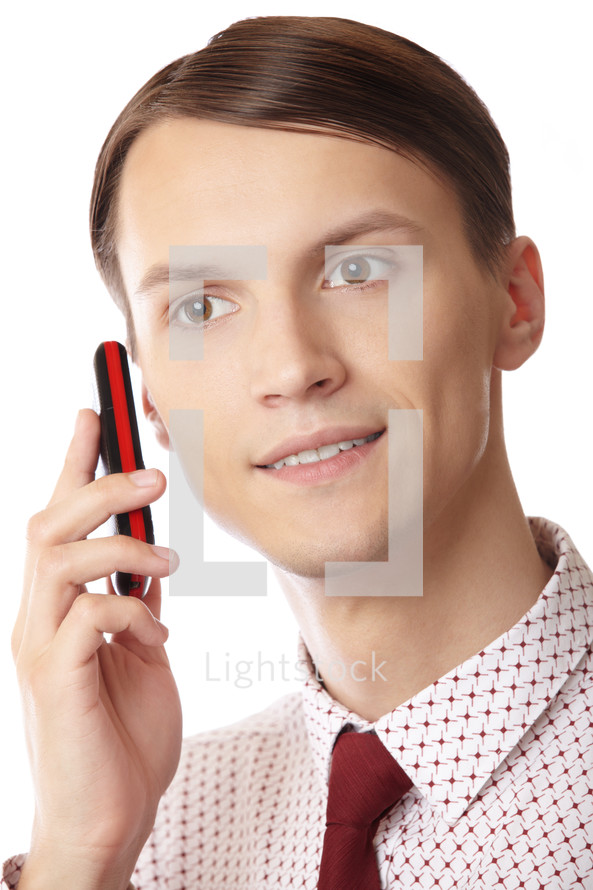 businessman talking on a phone 