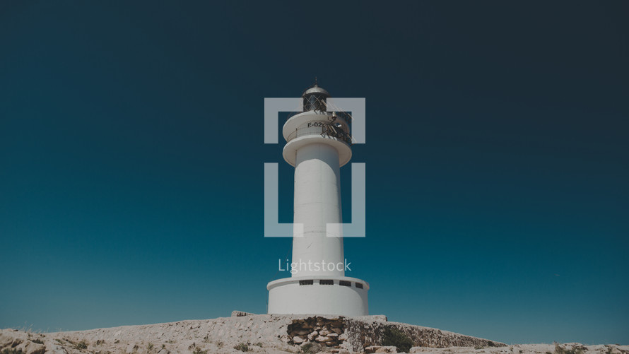 a small white lighthouse 