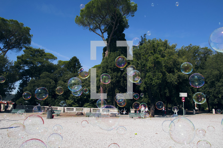 Colorful soap bubbles