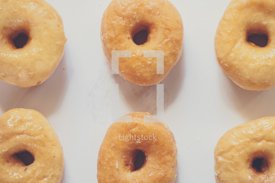 glazed donuts on a white background 
