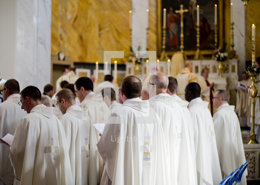 Priests at mass.