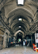 street market in an alley 