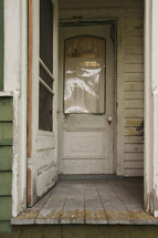 back door on an old farmhouse 