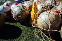 soccer balls in a bag 