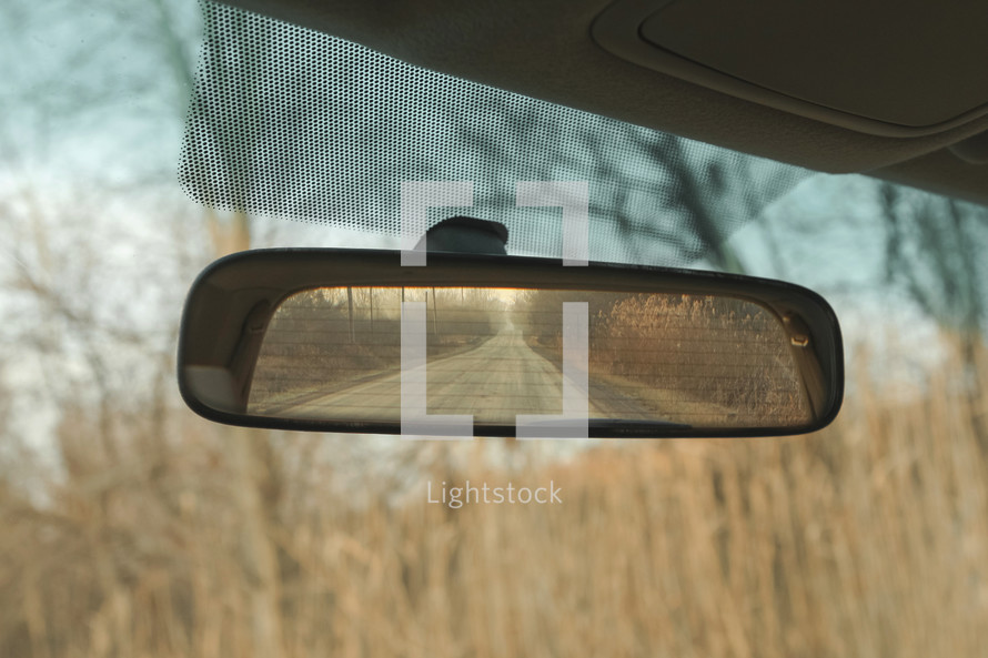 rear view mirror view 