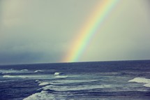 Rainbow over the ocean