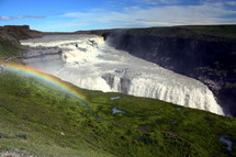 Rainbow at Gullfoss Waterfall