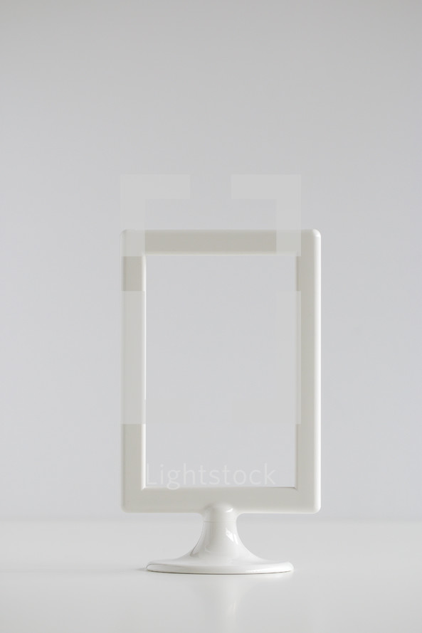 a white frame 