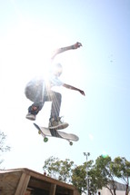 Kid riding a skateboard