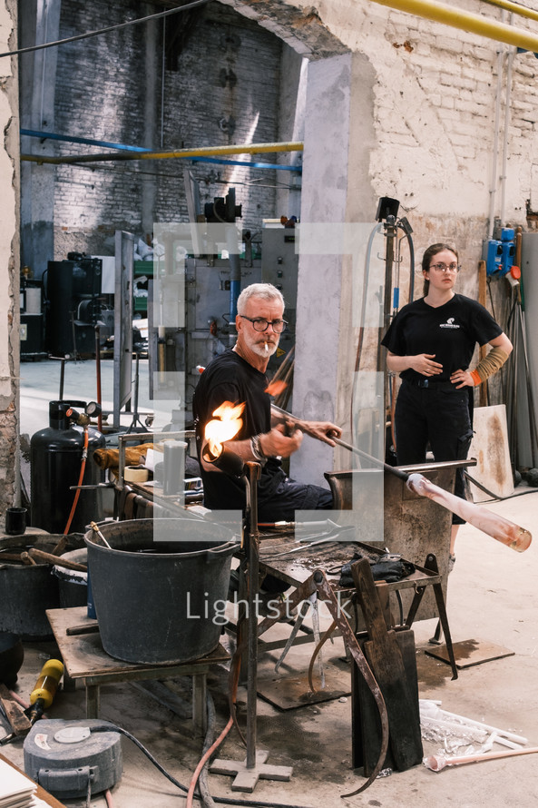 Glass blowing in Europe