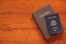 Mission trip passport and Bible