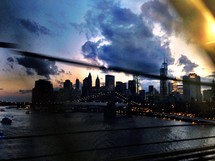 New York City at dusk 