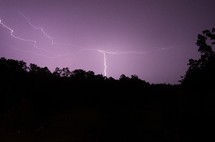 lightning strike in the sky 