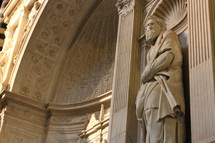 A statue of the Apostle Paul by Michelangelo in the Siena Cathedral