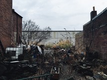 A courtyard of old junk.