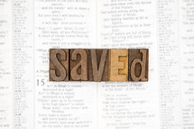 word saved on the pages of a Bible 