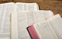 open Bible in various languages 