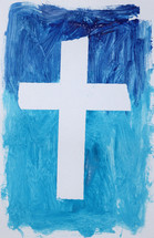 finger paint and cross