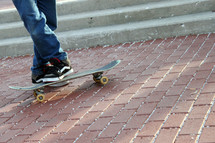 teens foot on a skateboard 