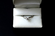 engagement ring in a box