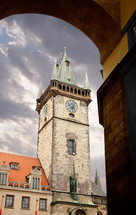 Prague, Astronomical Clock Tower in old town.