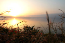 Sunset on the Sea of Galilee in Israel