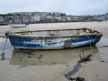 boat in shallow water 