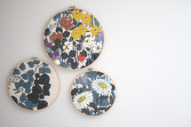 floral pattern in frames 