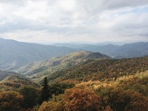 a fall mountain range 