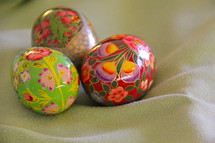 Hand made decorative wooden Easter Eggs