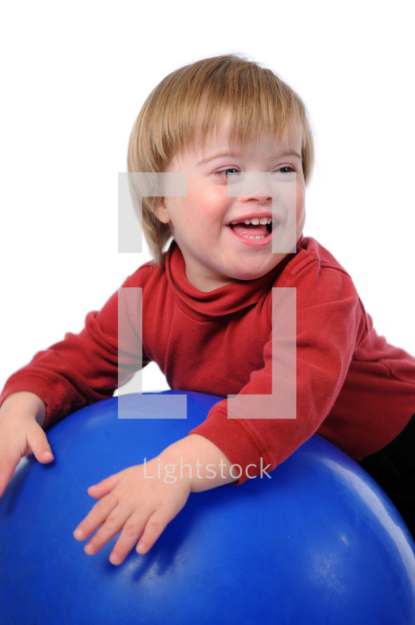 child playing with a Ball