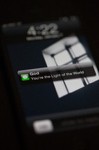 Text message from God - You're the Light of the World
