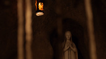 statue of Mary praying 