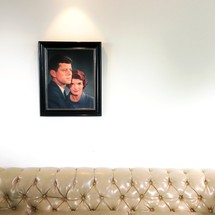 Painting of John F Kennedy and Jackie Kennedy 