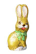 foil wrapped chocolate bunny 