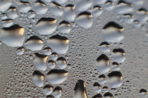 water droplets on glass 