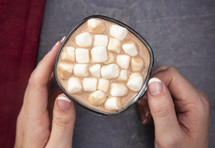 mug of hot cocoa with marshmallows 