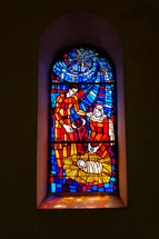 Stained glass window - nativity scene