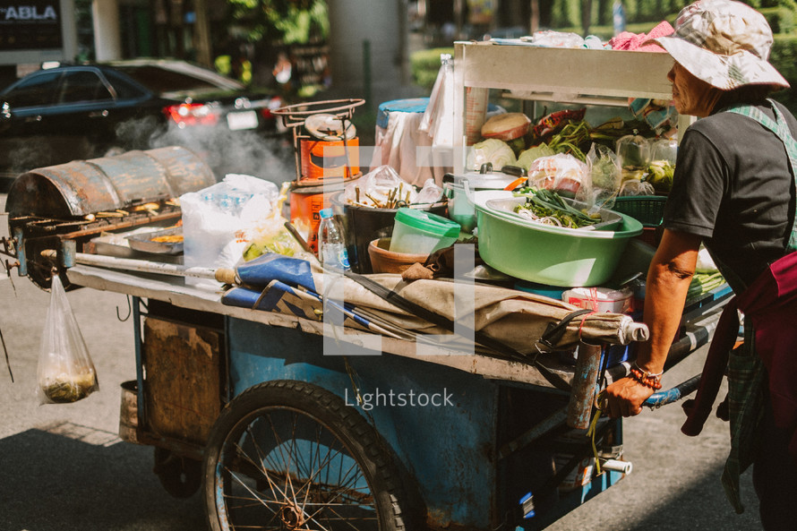 street vender in Thailand 