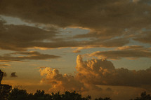clouds at sunset in Cambodia