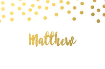 gold dot border, Matthew 