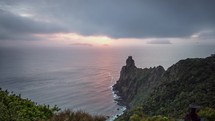 Epic sunrise over ocean coast in New Zealand Time lapse
