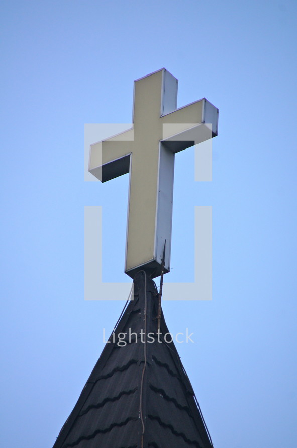 Christian Cross. Church steeple. 