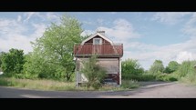 Abandoned Farm with Sealed Off Windows