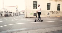 man on a scooter 