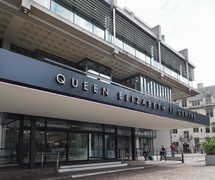 LONDON, UK - CIRCA JUNE 2017: Queen Elizabeth II conference centre designed architects Powell and Moya