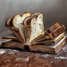 Slices of Bread from the open Bible