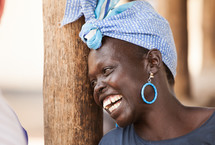 smiling woman in Sudan, Africa